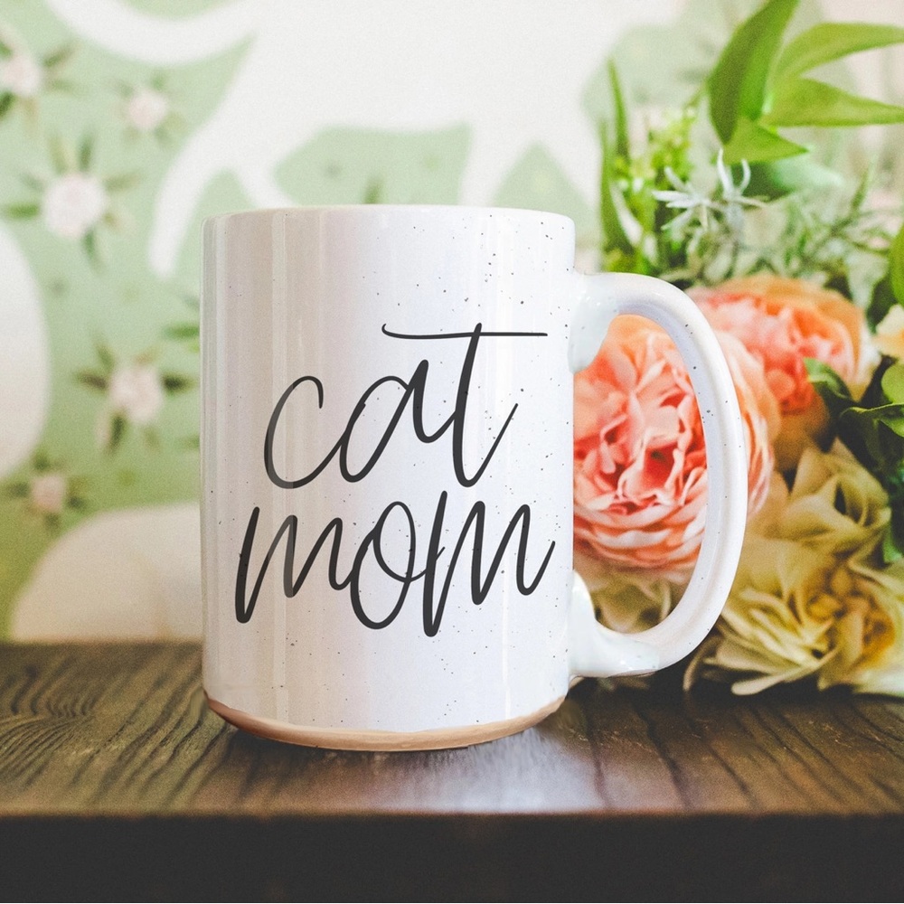 Cat Mom Farmhouse Drinkware Ceramic Mug